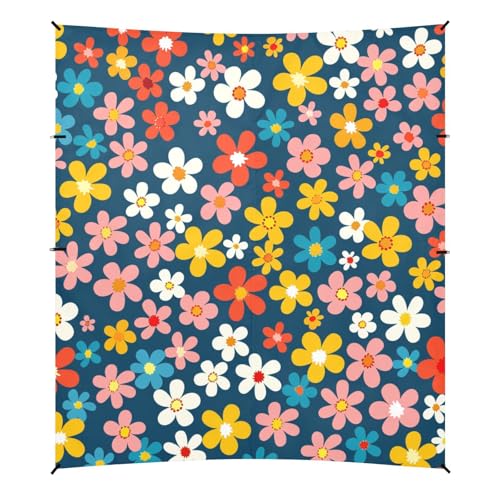 Strandhütte im Retro-Stil mit blauer Blume, LSF 50+, einfach aufzubauen, mit Tragetasche, für Camping, Picknicks, Hinterhof Strandhütte im Retro-Stil mit blauer Blume, LSF 50+, einfach aufzubauen, mit Tragetasche, für Camping, Picknicks, Hinterhof von siphylline