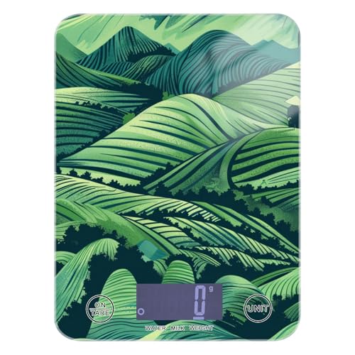 Tea-Picking Landschaft, Retro-Poster-Design, LCD-Display, Lebensmittelwaage für Küchenutensilien, 5 kg/5 g, Gewichtsskala mit 4 Einheiten für Seifenherstellung, Seife, Espresso (Batterien nicht im Tea-Picking Landschaft, Retro-Poster-Design, LCD-Display, Lebensmittelwaage für Küchenutensilien, 5 kg/5 g, Gewichtsskala mit 4 Einheiten für Seifenherstellung, Seife, Espresso (Batterien nicht im von siphylline