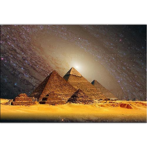 Bilder Landschaft-Pyramiden Ägypten Sphinx-Auf Leinwand Drucken-Leinwand Wandkunst Bild Wohnzimmer Dekor 50x75cm Rahmenlos von siqiwl