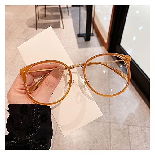 siqiwl Lesebrille, Große quadratische Gläser, Anti-Blaue Licht, Vintage-Frame-Brillen, übergroße Brille Frames for Männer & Frauen (Color : Orange 1, Size : +3) von siqiwl