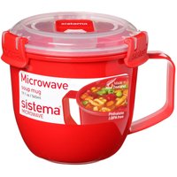 sistema® Mikrowellen-Suppentasse 10.7 cm hoch rot von sistema®