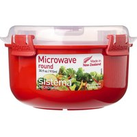 sistema® Mikrowellentopf 9.3 cm hoch rot, transparent von sistema®