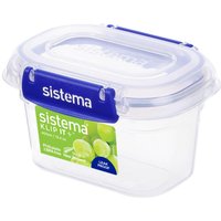 sistema® Frischhaltedose KLIP IT + 7.9 cm hoch 400,0 ml transparent, blau von sistema®