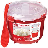 sistema® Mikrowellen-Reiskocher Reiskocher rot 2,6 l, 1 St. von sistema®
