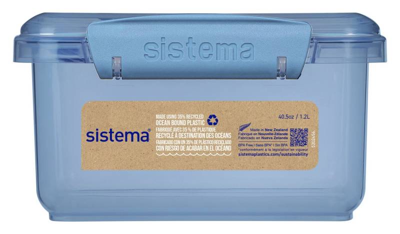 sistema Aufbewahrungsbox Sistema 1,2L Lunch Plus Box - recycled PP - Mountain Blue von sistema