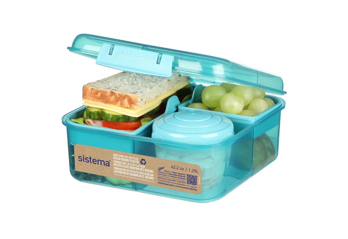 sistema Aufbewahrungsbox Sistema 1,65L Bento Lunch - Teal sistema Aufbewahrungsbox Sistema 1,65L Bento Lunch - Teal von sistema