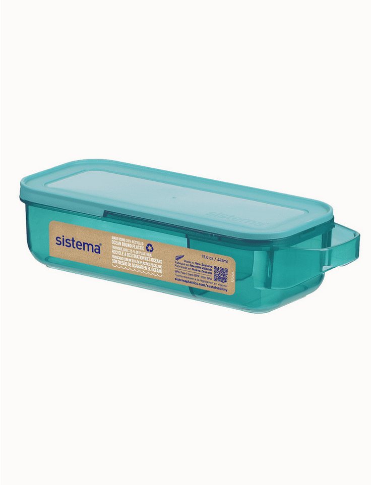 sistema Lunchbox Sistema 445ml Slide and Snack - recycled PP - Teal Stone sistema Lunchbox Sistema 445ml Slide and Snack - recycled PP - Teal Stone von sistema