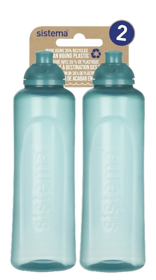 sistema Trinkflasche Sistema 480ml Swift Bottle 2er Pack recycled PP - Teal Stone sistema Trinkflasche Sistema 480ml Swift Bottle 2er Pack recycled PP - Teal Stone von sistema
