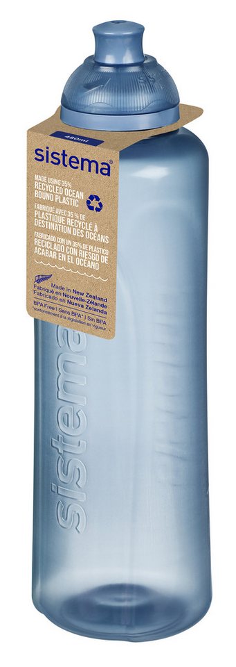 sistema Trinkflasche Sistema 480ml Swift Bottle -recycled PP - Mountain Blue von sistema