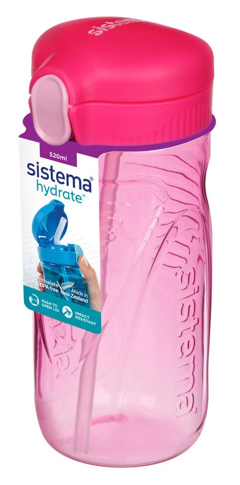 sistema Trinkflasche Sistema 520ml Tritan Quick Flip Bottle - Pink von sistema