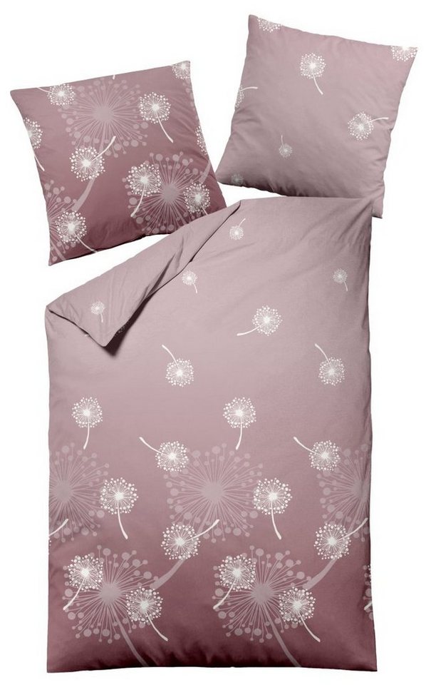 sister s. Bettwäsche Biber Bettwäsche DANDELION made in GERMANY, Biber, 2 teilig, Pusteblumen Hintergrund leicht verlaufend kuschelig weich & warm von sister s.