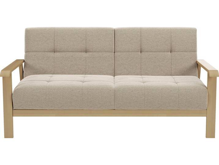 2,5-Sitzer SIT & MORE Billund , beige (nature), B:169cm H:88cm T:106cm, 95% Polyester 5% Polyamid, Sofas, Armlehnen aus Buchenholz in natur, verschiedene Bezüge und Farben von sit&more