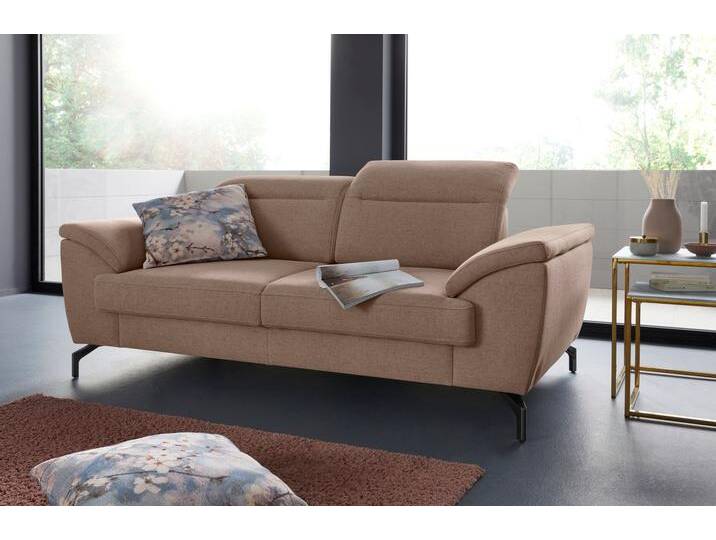 2-Sitzer SIT & MORE Percy , beige, B:197cm T:112cm, Sofas, 15 cm Fußhöhe, Sitztiefenverstellung, wahlweise Kopfteilverstellung von sit&more