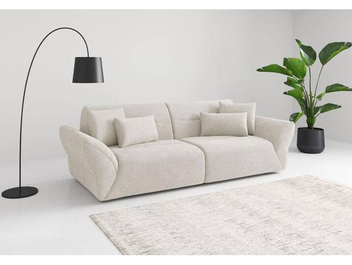 Big-Sofa SIT & MORE Dali , beige (creme), B:300cm H:91cm T:116cm, 100% Polyester, Sofas von sit&more