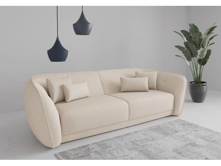 Big-Sofa SIT & MORE Neapel , beige (creme), B:290cm H:86cm T:121cm, 95%Polyester 5%Polyamid, Sofas von sit&more