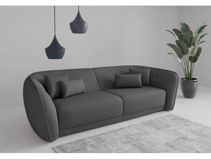 Big-Sofa SIT & MORE Neapel , grau (dunkelgrau), B:290cm H:86cm T:121cm, 95%Polyester 5%Polyamid, Sofas von sit&more