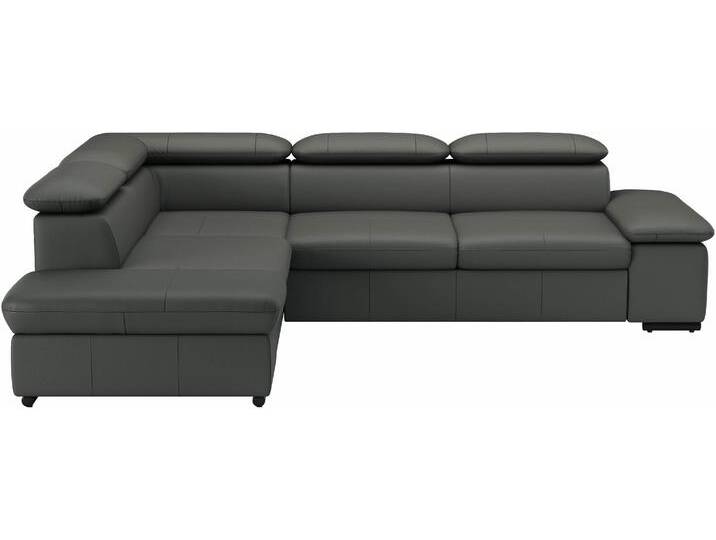 Ecksofa SIT & MORE Alcudia L-Form , grau (anthrazit), B:272cm H:73cm T:226cm, Sofas, mit Armteilverstellung, optional Kopfteilverstellung und Bettfunktion von sit&more