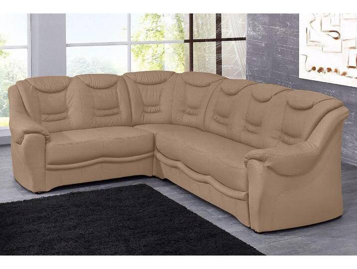 Ecksofa SIT & MORE Bansin L-Form , braun, B:265cm H:94cm T:215cm, Luxus-Microfaser ALTARA NUBUCK (100% Polyester), SOFTLUX-Kunstleder, NaturLEDER (echtes Rindsleder)/Korpus SOFTLUX-Kunstleder, Sofas, wahlweise mit Bettfunktion von sit&more