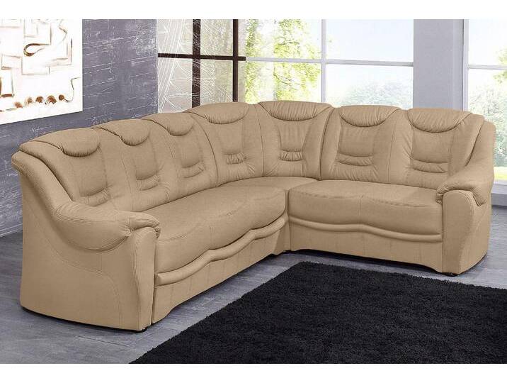 Ecksofa SIT & MORE Bansin L-Form , braun (café), B:265cm H:94cm T:215cm, Luxus-Microfaser ALTARA NUBUCK (100% Polyester);SOFTLUX-Kunstleder;NaturLEDER (echtes Rindsleder)/Korpus SOFTLUX-Kunstleder, Sofas, wahlweise mit Bettfunktion von sit&more