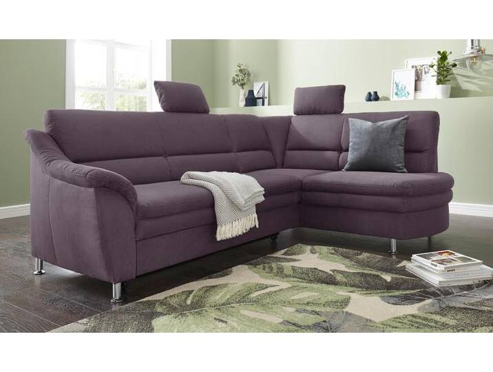Ecksofa SIT & MORE Cardoso L-Form , grau (anthrazit), B:250cm H:90cm T:175cm, Luxus-Microfaser (90% Polyester, 10% Polyamid), Flachgewebe (100% Polyester), Struktur (100% Polyester), Sofas, mit Federkern, wahlweise mit Bettfunktion und Schubkasten von sit&more