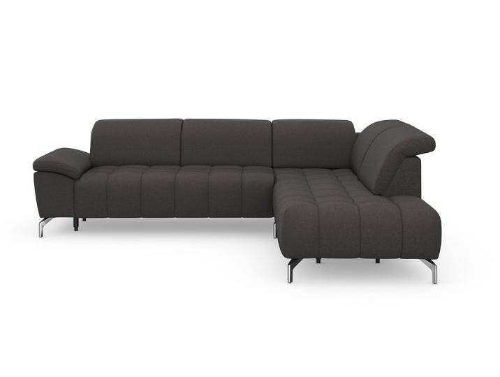 Ecksofa SIT & MORE Cool L-Form , grau (fango), B:272cm H:79cm T:220cm, Sofas, wahlweise mit Kopfteilverstellung und Vorziehsitz, motorisch von sit&more