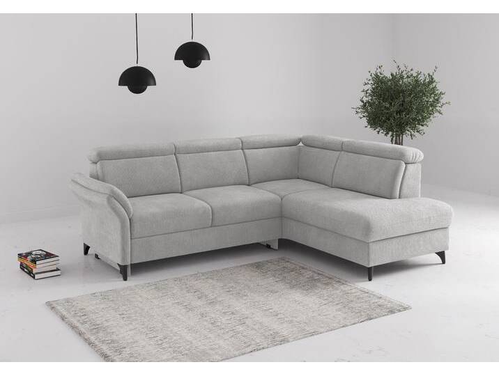 Ecksofa SIT & MORE Glendale, L-Form , silber, B:247cm H:84cm T:193cm, 90% Polyester, 10% Polyamid, Sofas, inkl. Kopfteilverstellung, wahlweise mit Vorziehsitz und Bettkasten Ecksofa SIT & MORE Glendale, L-Form , silber, B:247cm H:84cm T:193cm, 90% Polyester, 10% Polyamid, Sofas, inkl. Kopfteilverstellung, wahlweise mit Vorziehsitz und Bettkasten von sit&more