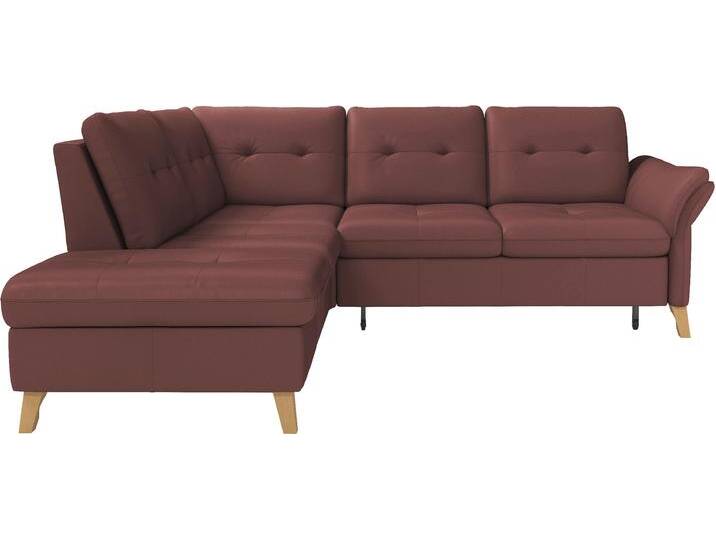 Ecksofa SIT & MORE Göteborg , rot (merlot), B:250cm H:90cm T:226cm, Sofas, inkl. Sitztiefenverstellung, wahlweise mit Bettfunktion & Bettkasten von sit&more