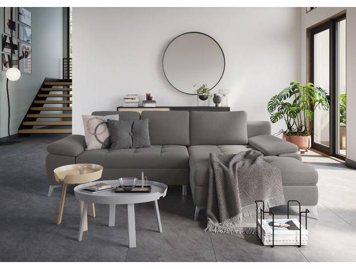 Ecksofa SIT & MORE Latigo L-Form , braun (schlamm), B:270cm T:163cm, Sofas, mit Recamiere, wahlweise mit Bettfunktion und Bettkasten von sit&more