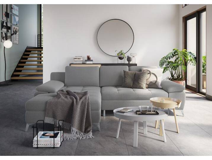 Ecksofa SIT & MORE Latigo L-Form , grau, B:270cm T:163cm, Sofas, mit Recamiere, wahlweise mit Bettfunktion und Bettkasten Ecksofa SIT & MORE Latigo L-Form , grau, B:270cm T:163cm, Sofas, mit Recamiere, wahlweise mit Bettfunktion und Bettkasten von sit&more