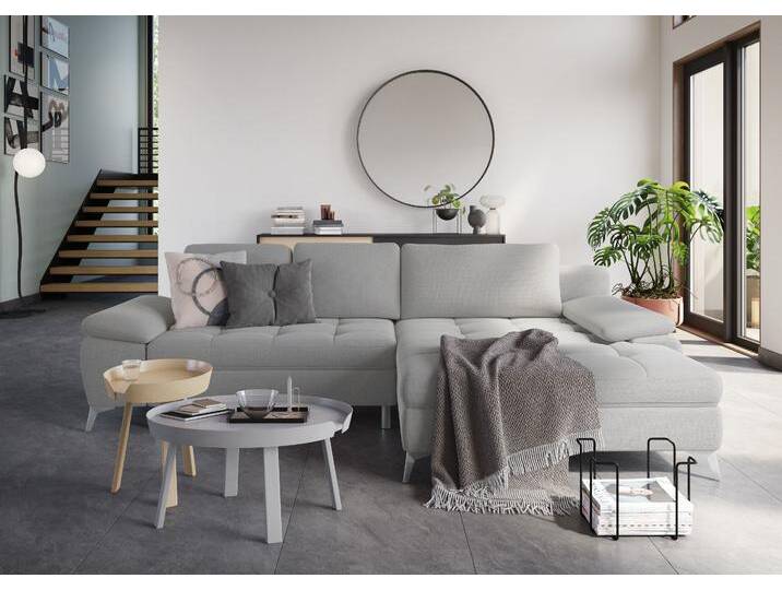 Ecksofa SIT & MORE Latigo L-Form , silber, B:290cm T:163cm, Sofas, mit Mega-Recamiere, wahlweise mit Bettfunktion und Bettkasten Ecksofa SIT & MORE Latigo L-Form , silber, B:290cm T:163cm, Sofas, mit Mega-Recamiere, wahlweise mit Bettfunktion und Bettkasten von sit&more