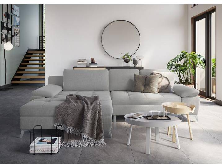 Ecksofa SIT & MORE Latigo L-Form , silber, B:290cm T:163cm, Sofas, mit Mega-Recamiere, wahlweise mit Bettfunktion und Bettkasten Ecksofa SIT & MORE Latigo L-Form , silber, B:290cm T:163cm, Sofas, mit Mega-Recamiere, wahlweise mit Bettfunktion und Bettkasten von sit&more