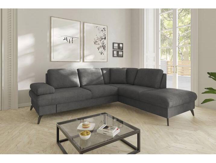 Ecksofa SIT & MORE Morris Jubi L-Form, B: 238 cm , grau, B:238cm H:83cm T:202cm, 100% Polyester, Sofas, mit Armteilfunktion & 1 Zierkissen, optional Bettfunktion Ecksofa SIT & MORE Morris Jubi L-Form, B: 238 cm , grau, B:238cm H:83cm T:202cm, 100% Polyester, Sofas, mit Armteilfunktion & 1 Zierkissen, optional Bettfunktion von sit&more