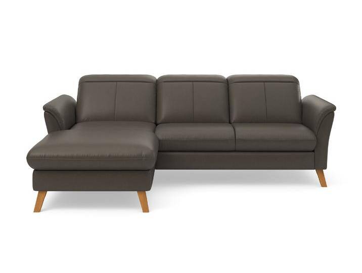 Ecksofa SIT & MORE Romero L-Form , grau (anthrazit), B:245cm H:91cm T:178cm, 100% Polyester, Sofas, wahlweise mit oder ohne Relax-Funktion, Bettfunktion, Bettkasten von sit&more