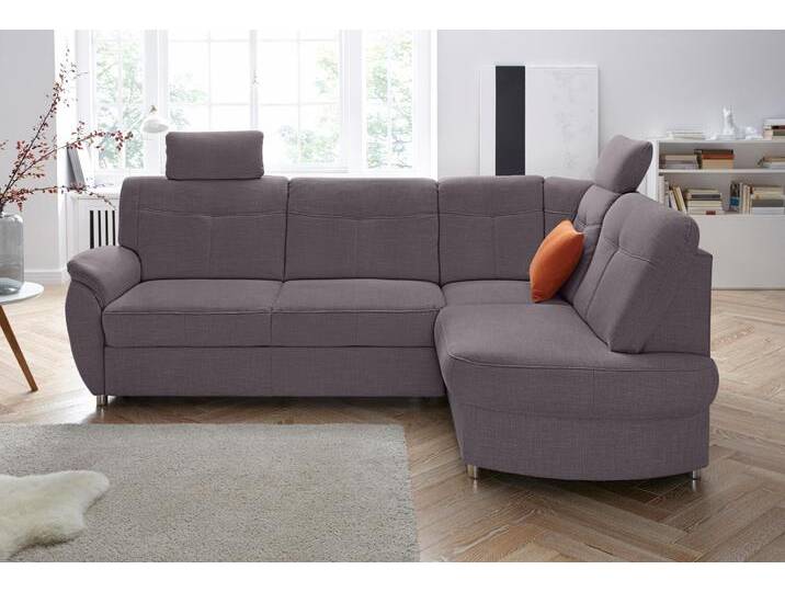 Ecksofa SIT & MORE Sonoma L-Form , grau (dunkelgrau), B:246cm H:91cm T:176cm, Kunstleder SOFTLUX, Luxus-Microfaser ALTARA NUBUCK (100% Polyester), Luxus-Microfaser (90% Polyester, 10% Polyamid), Sofas, wahlweise mit Bettfunktion und Bettkasten von sit&more