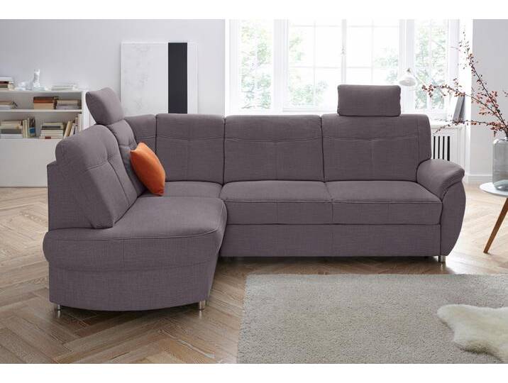 Ecksofa SIT & MORE Sonoma L-Form , grau (dunkelgrau), B:246cm H:91cm T:176cm, Kunstleder SOFTLUX, Luxus-Microfaser ALTARA NUBUCK (100% Polyester), Luxus-Microfaser (90% Polyester, 10% Polyamid), Sofas, wahlweise mit Bettfunktion und Bettkasten von sit&more