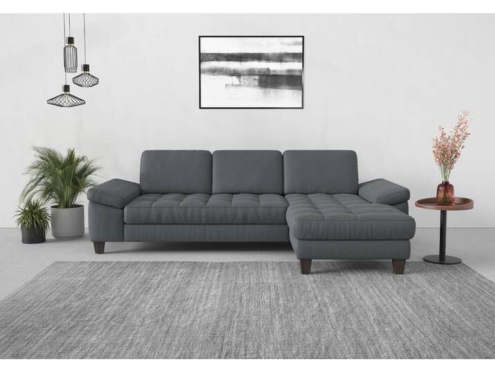 Ecksofa SIT & MORE Westham L-Form , grau, B:275cm H:88cm T:172cm, 100% Polyester, Sofas, Recamiere, mit oder ohne Bettfunktion, Bettkasten, Füße wengefarben Ecksofa SIT & MORE Westham L-Form , grau, B:275cm H:88cm T:172cm, 100% Polyester, Sofas, Recamiere, mit oder ohne Bettfunktion, Bettkasten, Füße wengefarben von sit&more