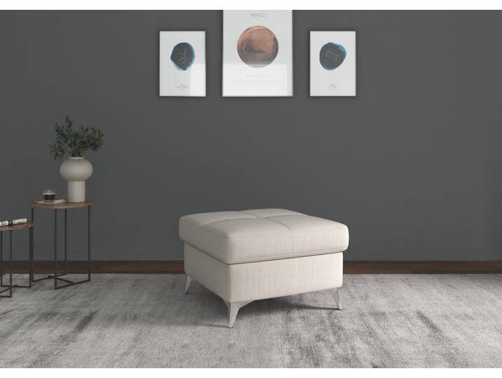 Hocker SIT & MORE Baviene , grau (elefant), B:72cm H:46cm T:72cm, Hocker, Polsterhocker von sit&more