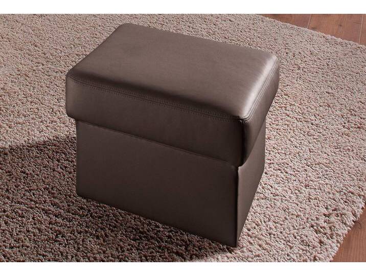 Hocker SIT & MORE Bellevue , braun (mokka), B:58cm H:45cm T:58cm, Luxus-Microfaser ALTARA NUBUCK (100% Polyester), SOFTLUX-Kunstleder, NaturLEDER (echtes Rindsleder), Hocker, Lederhocker Polsterhocker von sit&more