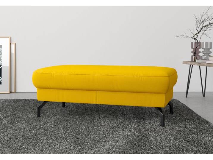 Hockerbank SIT & MORE Cinturo , gelb (mustard), B:131cm H:48cm T:67cm, Hocker, mit Federkern, Sitzhöhe 48 cm von sit&more