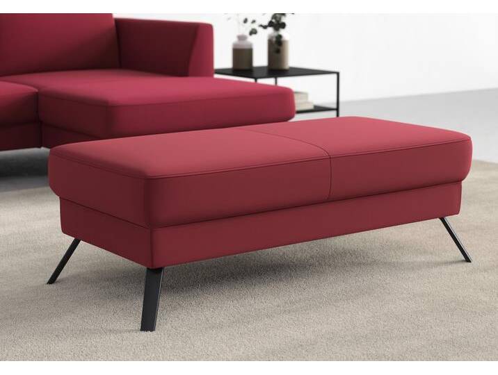 Hockerbank SIT & MORE Lindholm , rot, B:135cm H:48cm T:65cm, Hocker Hockerbank SIT & MORE Lindholm , rot, B:135cm H:48cm T:65cm, Hocker von sit&more