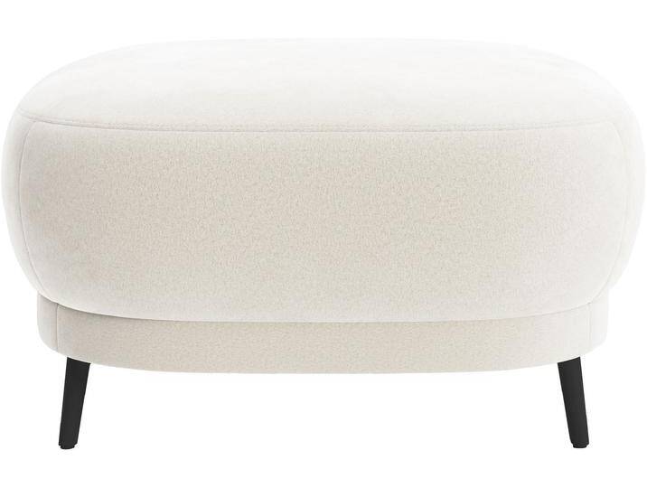 Polsterhocker SIT & MORE Blues , beige (elfenbein), B:90cm H:49cm T:90cm, 100% Polyester, Hocker, mit Metallfüßen, schwarz-matt von sit&more