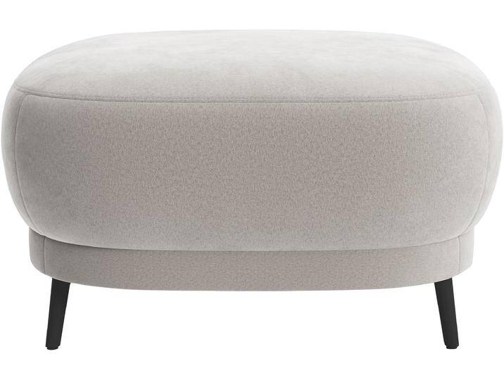 Polsterhocker SIT & MORE Blues , grau (anthrazit), B:90cm H:49cm T:90cm, 100% Polyester, Hocker, mit Metallfüßen, schwarz-matt von sit&more