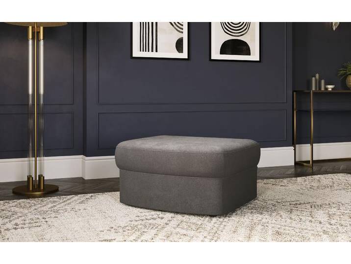 Polsterhocker SIT & MORE Jazz , braun (schlamm), B:84cm H:43cm T:70cm, 100% Polyester, Hocker von sit&more