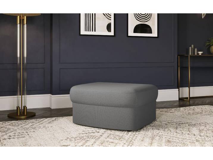 Polsterhocker SIT & MORE Jazz , grau (stone), B:84cm H:43cm T:70cm, 100% Polyester, Hocker von sit&more