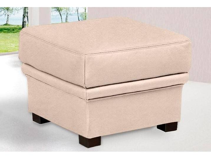 Polsterhocker SIT & MORE Savona , beige (natur), B:58cm H:45cm T:58cm, SOFTLUX-Kunstleder, SOFTLUX/Struktur (Korpus in Kunstleder, Sitz und Rücken in Strukturstoff aus 75% Polyester und 25% Viskose), NaturLEDER (echtes Rindsleder in Sitz und Rücken, Korpus in farblich Kunstleder), Luxus-Microfaser Altara Nubuck (100% Polyester, Hocker von sit&more