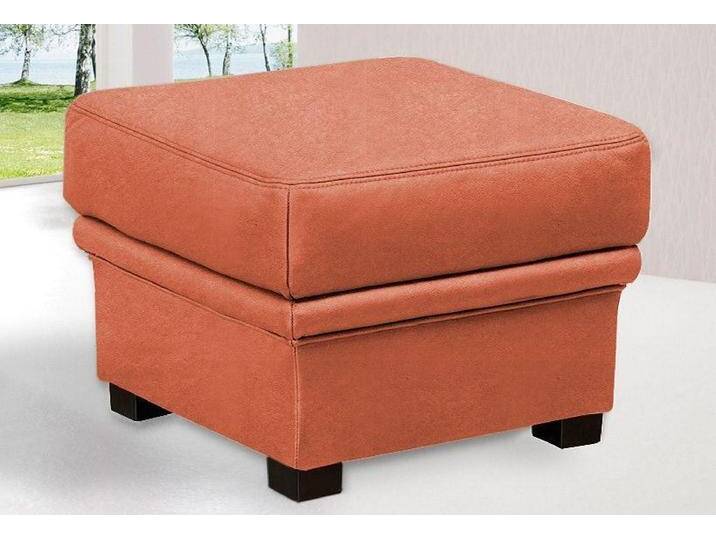 Polsterhocker SIT & MORE Savona, B: 58 cm , orange (terrakotta), B:58cm H:45cm T:58cm, SOFTLUX-Kunstleder;SOFTLUX/Struktur (Korpus in Kunstleder, Sitz und Rücken in Strukturstoff aus 75% Polyester und 25% Viskose);NaturLEDER (echtes Rindsleder in Sitz und Rücken, Korpus in farblich Kunstleder);Luxus-Microfaser Altara Nubuck (100% Polyester, Hocker, individuell zu kombinieren von sit&more