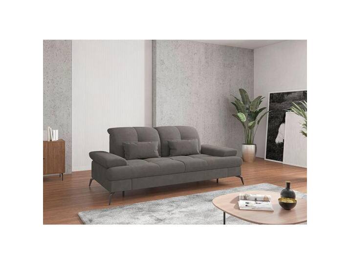 Sit & More 3-SITZER-SOFA, Graphit, 212x90x122 cm, Goldenes M, OEKO-TEX® STANDARD 100, Made in Europe, DGM-Klimapakt, Schlafen auf Sitzhöhe, Rücken von sit&more
