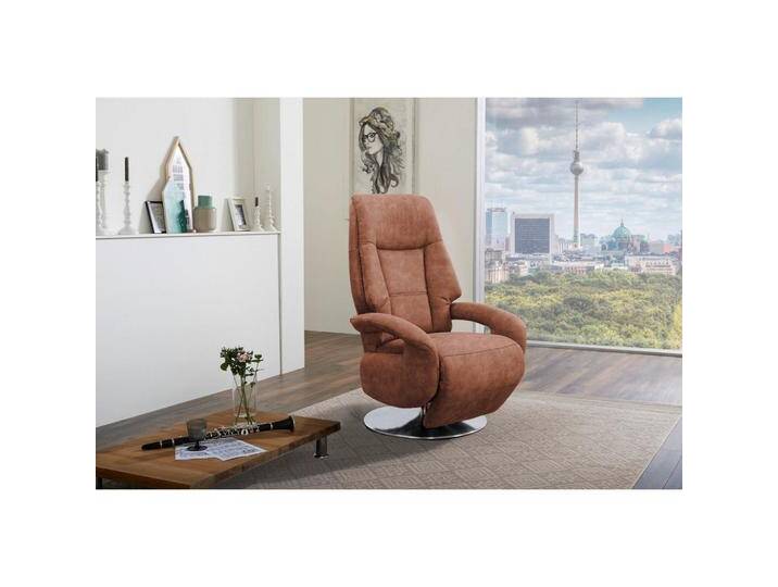 Sit & More RELAXSESSEL, Cognac, 74x111x77 cm, Goldenes M, OEKO-TEX® STANDARD 100, Made in Europe, DGM-Klimapakt, Aufstehhilfe, Sitzfläche 360° von sit&more