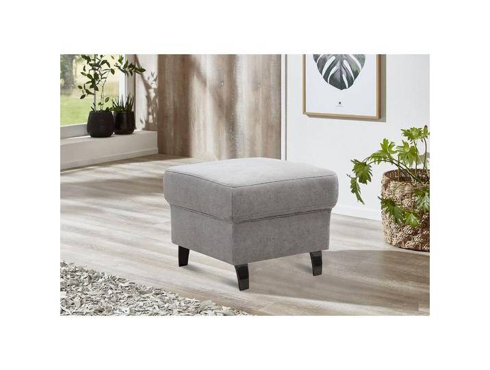 Sit & More HOCKER, Hellgrau, quadratisch, 58x48x58 cm, Goldenes M, OEKO-TEX® STANDARD 100, Made in Europe, DGM-Klimapakt, Stühle von sit&more