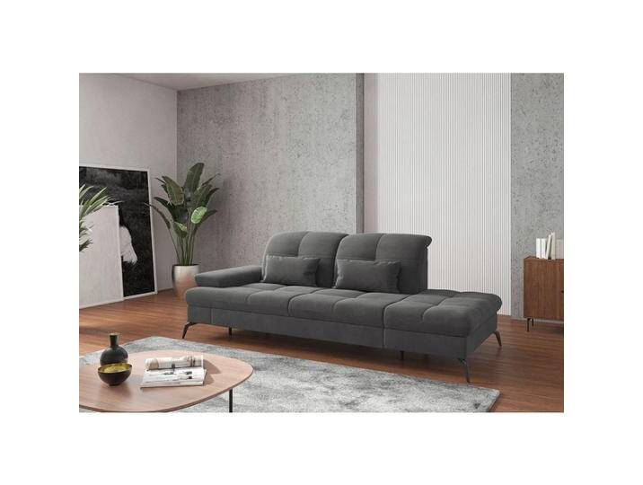 Sit & More RÉCAMIERE, Grau, 231x90x122 cm, Goldenes M, OEKO-TEX® STANDARD 100, Made in Europe, DGM-Klimapakt, Rücken echt, Armteil links, Wohnzimmer, von sit&more